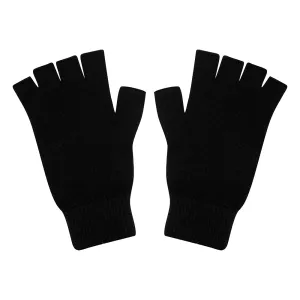 Cashmere Fingerless Gloves in Black