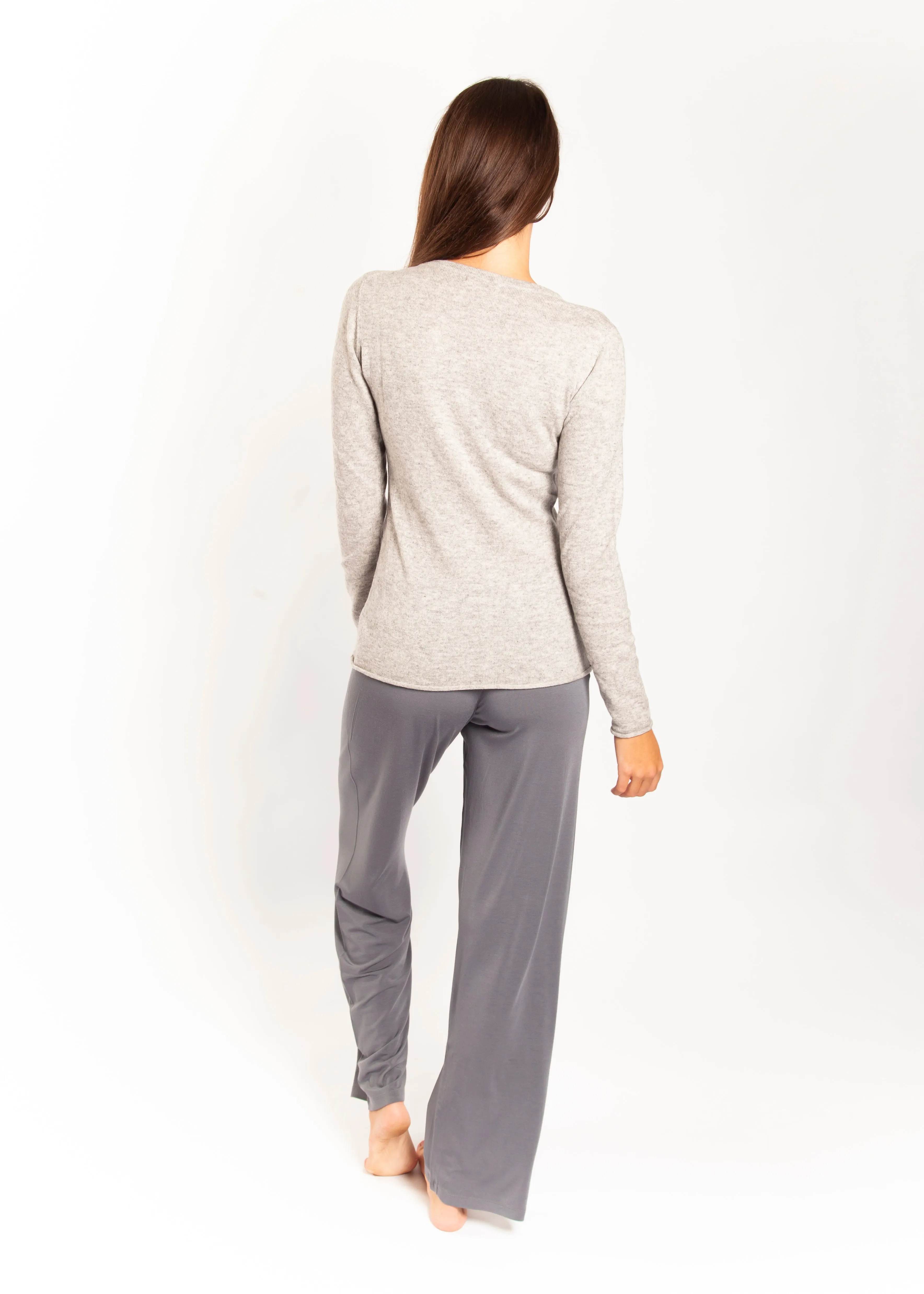 Cashmere Lounge Top Grey Marle