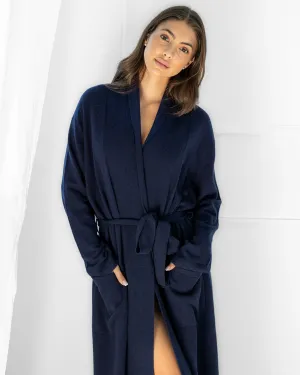 Cashmere Robe Navy