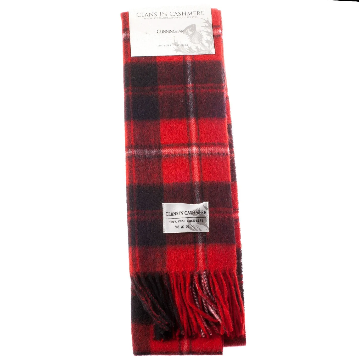 Cashmere Scottish Tartan Clan Scarf  Cunningham