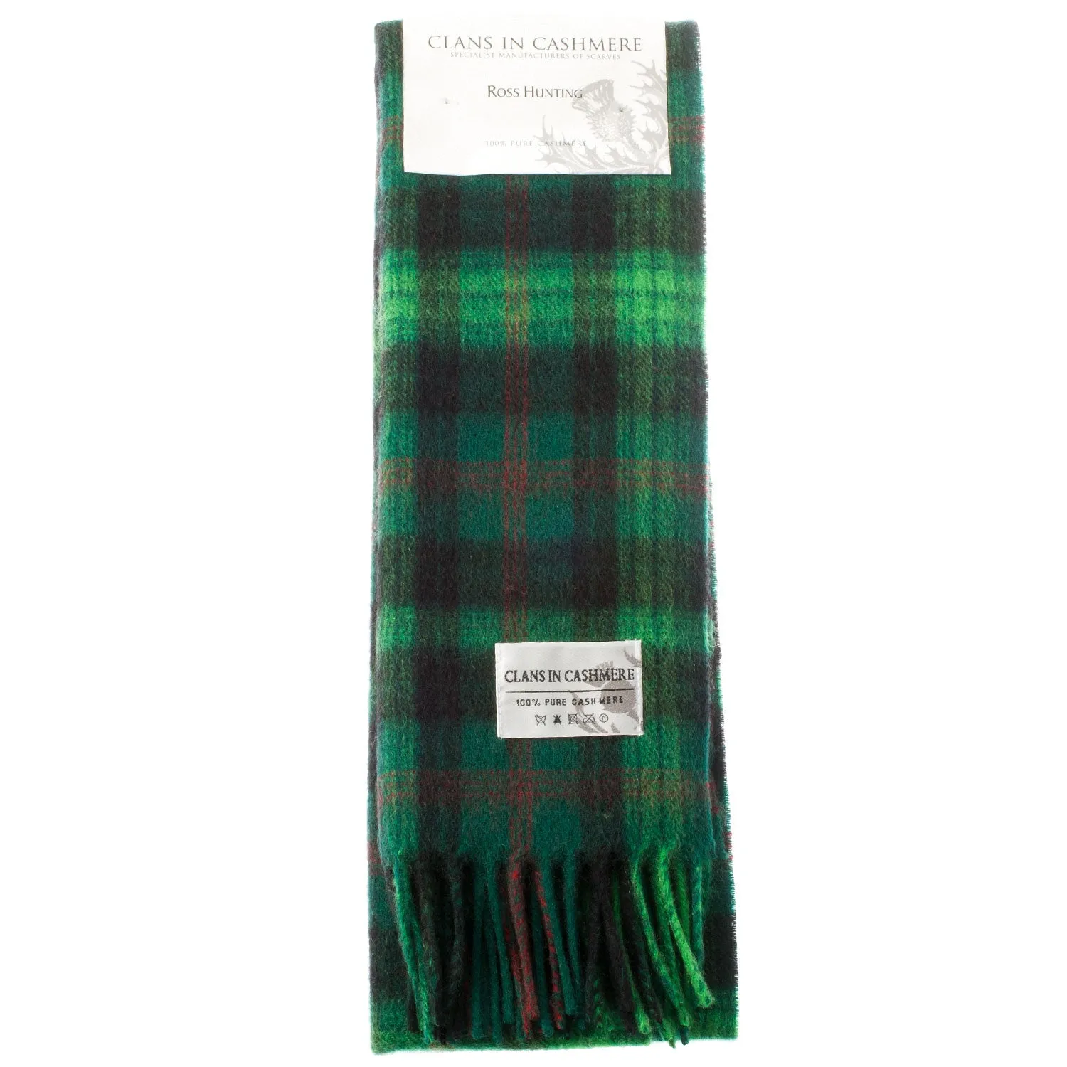 Cashmere Scottish Tartan Clan Scarf  Ross Hunting