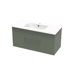 Cashmere Slim 900 Single Drawer Wall Vanity