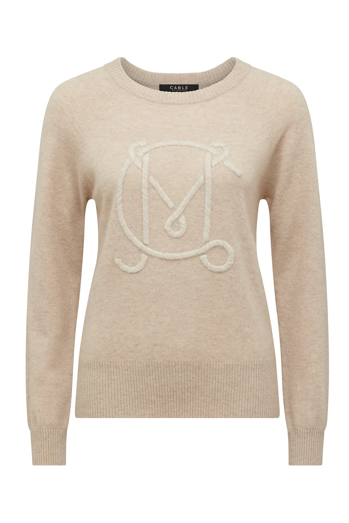 Cashwool Logo Jumper - Oatmeal