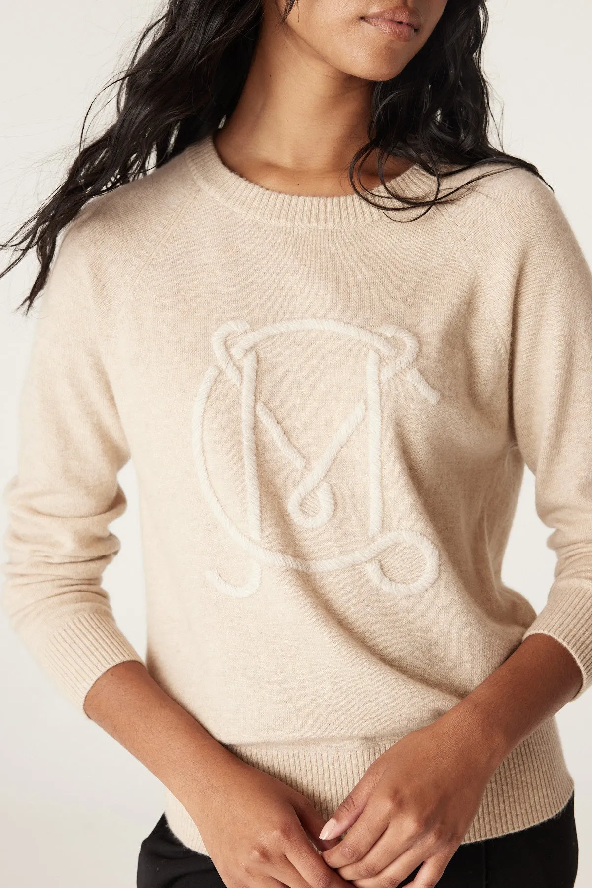 Cashwool Logo Jumper - Oatmeal