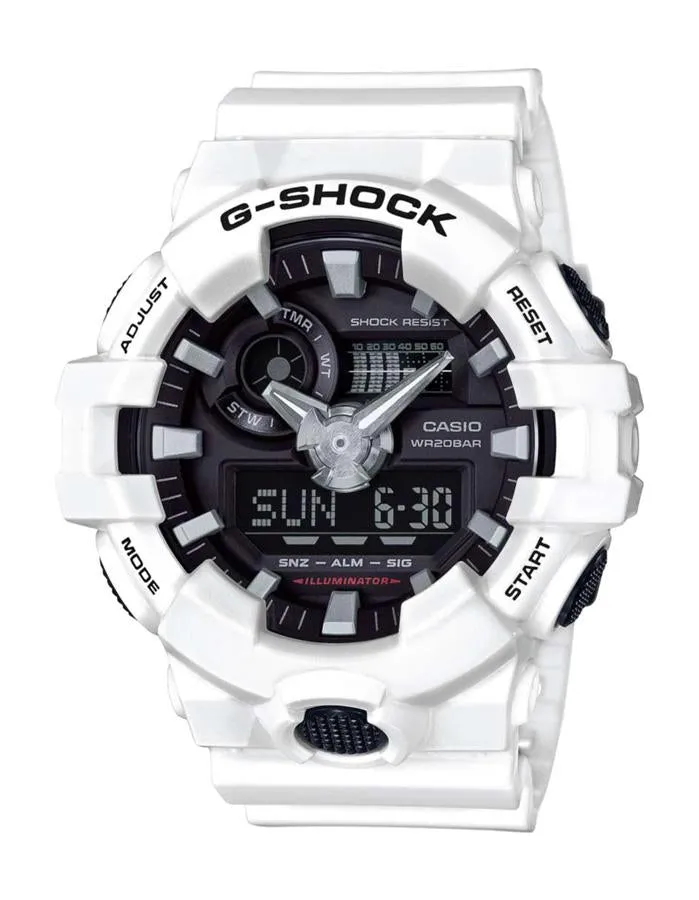 Casio G-Shock Mens Analog/Digital - White - World Time