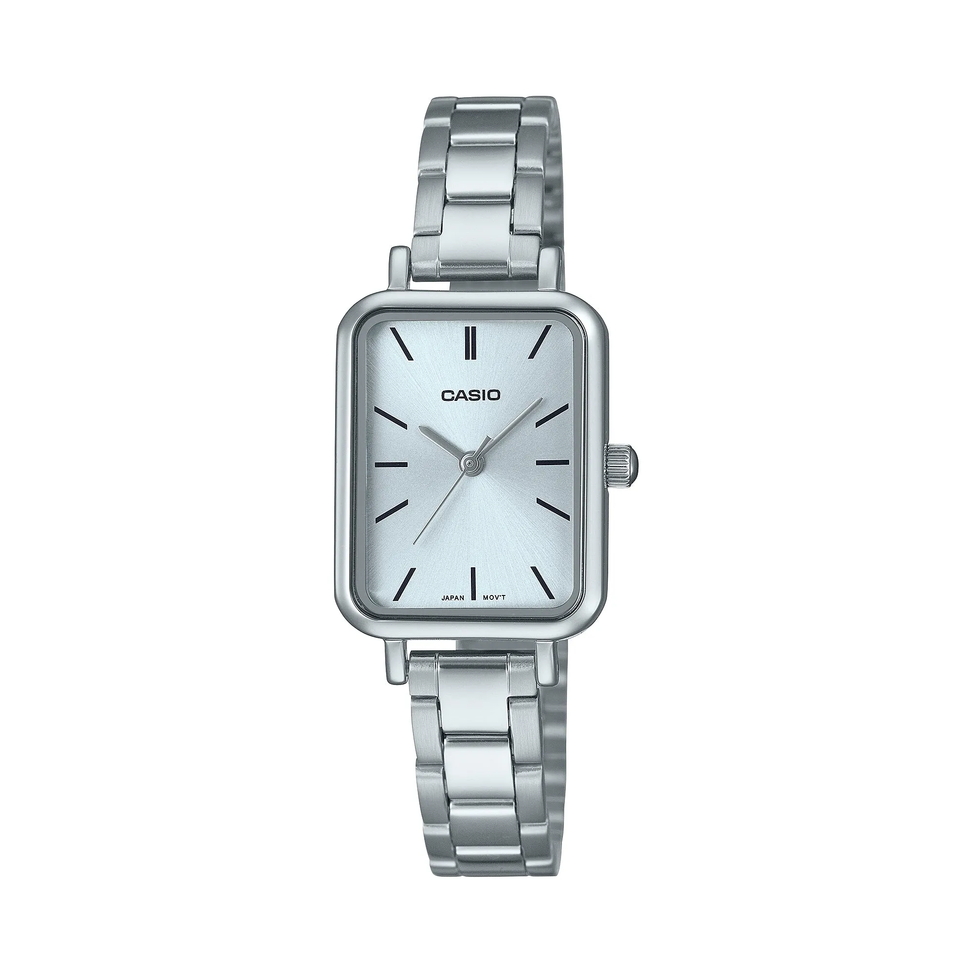 Casio Ladies' Analog Rectangular Dial Watch LTPV009D-2E LTP-V009D-2E