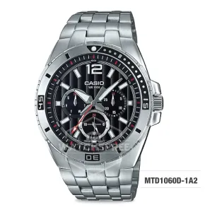 Casio Men's Diver Look Standard Analog Stainless Steel Band Watch MTD1060D-1A2 MTD-1060D-1A2