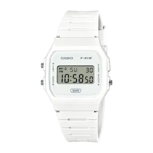 Casio POP Series F-91WB-7ADF Unisex White Digital Watch