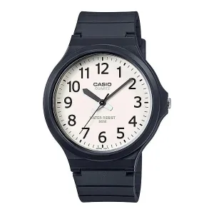 Casio Unisex Black and White Analogue MW240-7B/MW-240-7BV