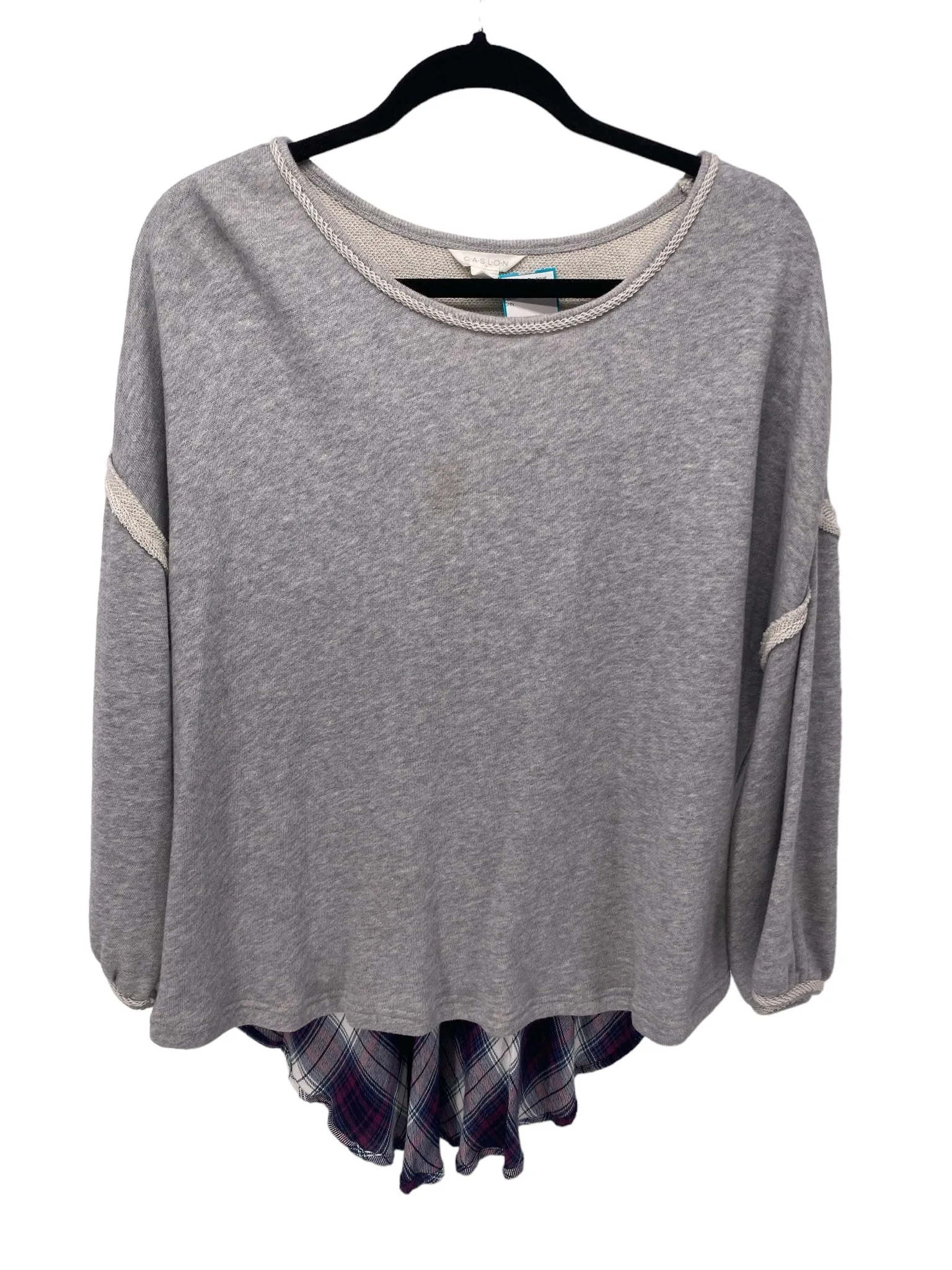 Caslon Misses Size XL Grey LS Blouse