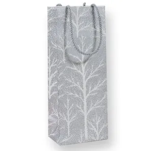 Caspari Winter Trees Wine & Bottle Gift Bag