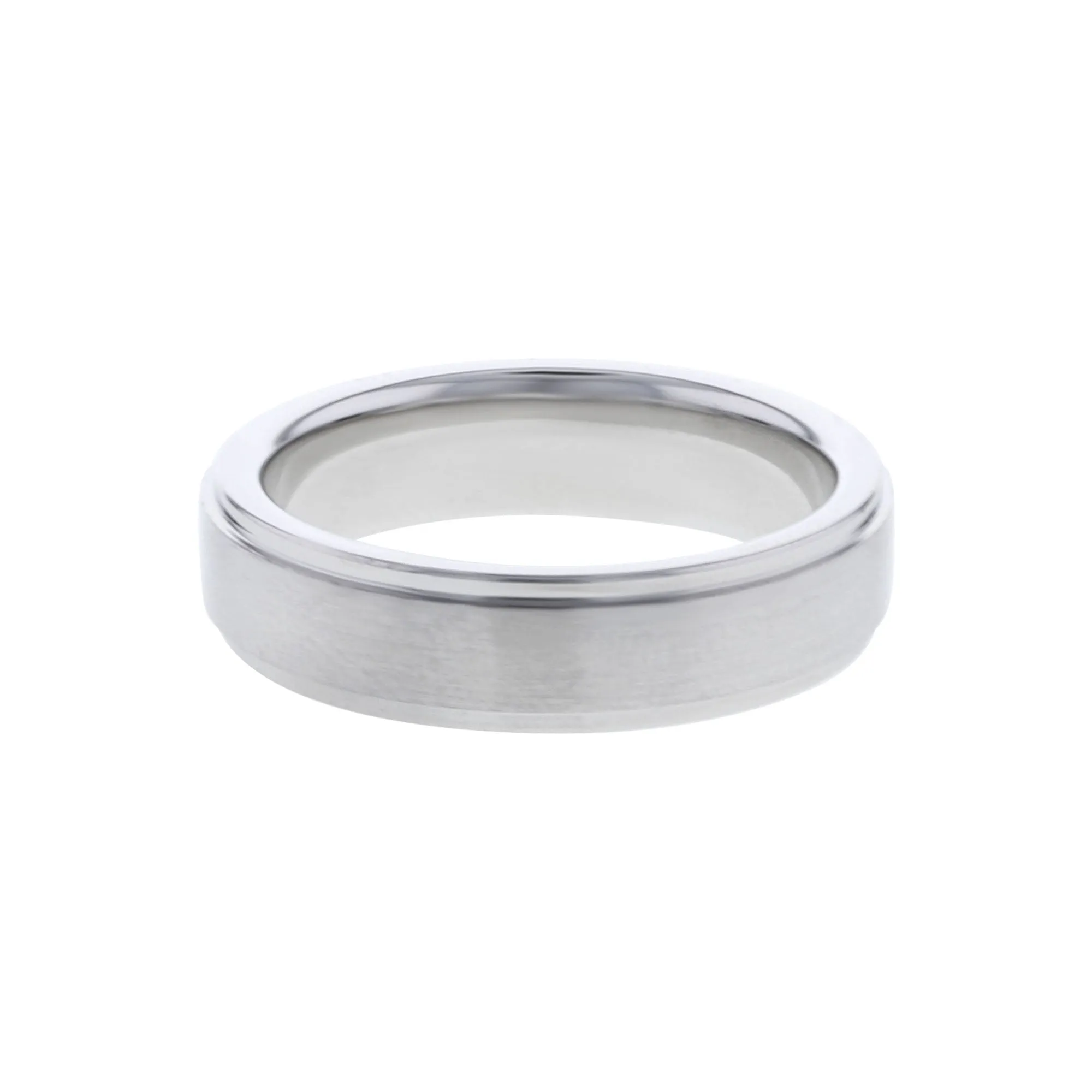 Caspian Serinium Grooved Wedding Ring - 6mm