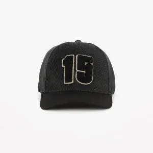 Casquette baseball unie velours noir