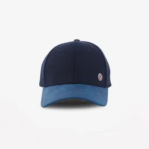 Casquette de baseball bicolore bleu foncé