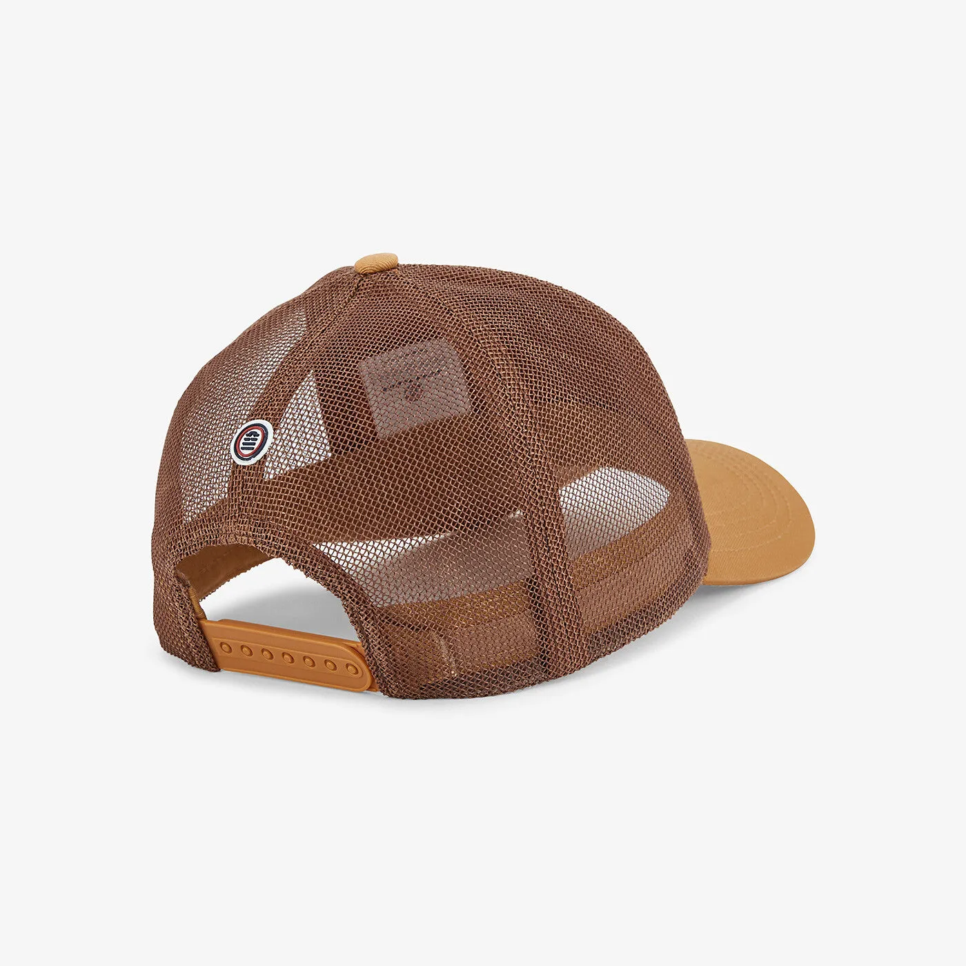 Casquette trucker bronze badge géométrique