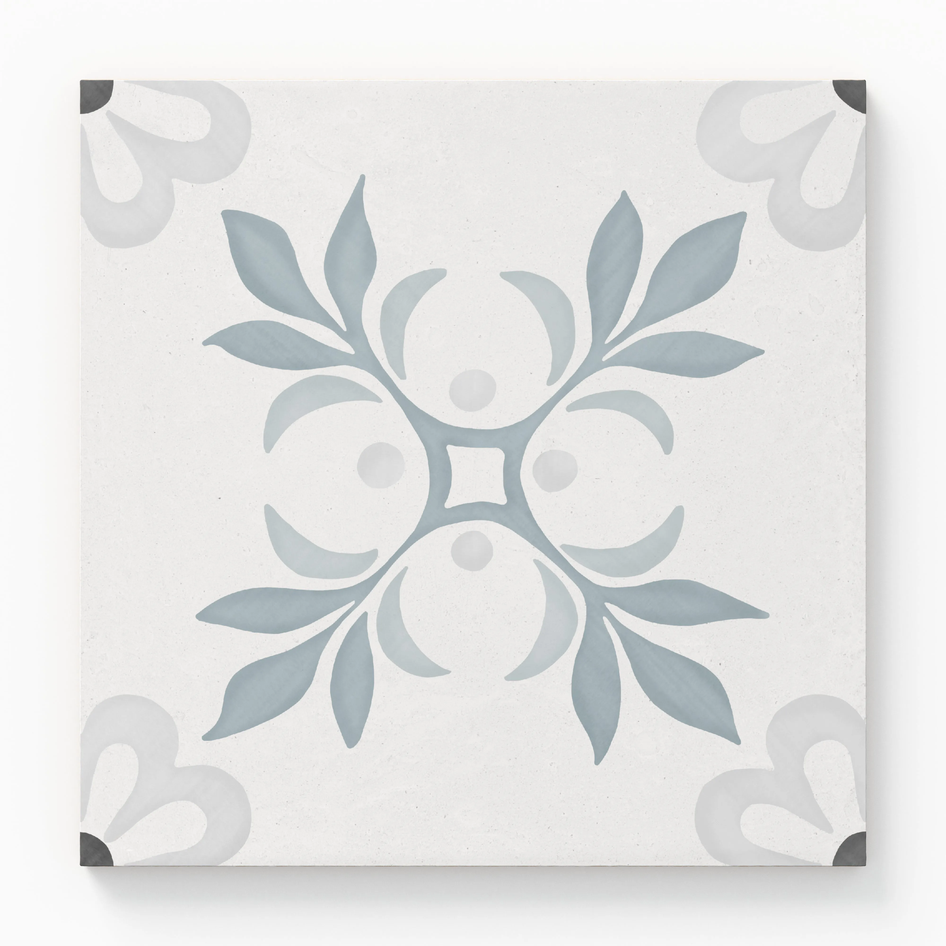 Cassidy 9x9 Matte Porcelain Tile in Blue Bouquet