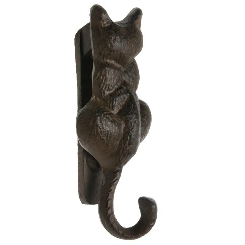 Cast Iron Cat Book Ends and Cast Iron Door Knocker - Gift Set