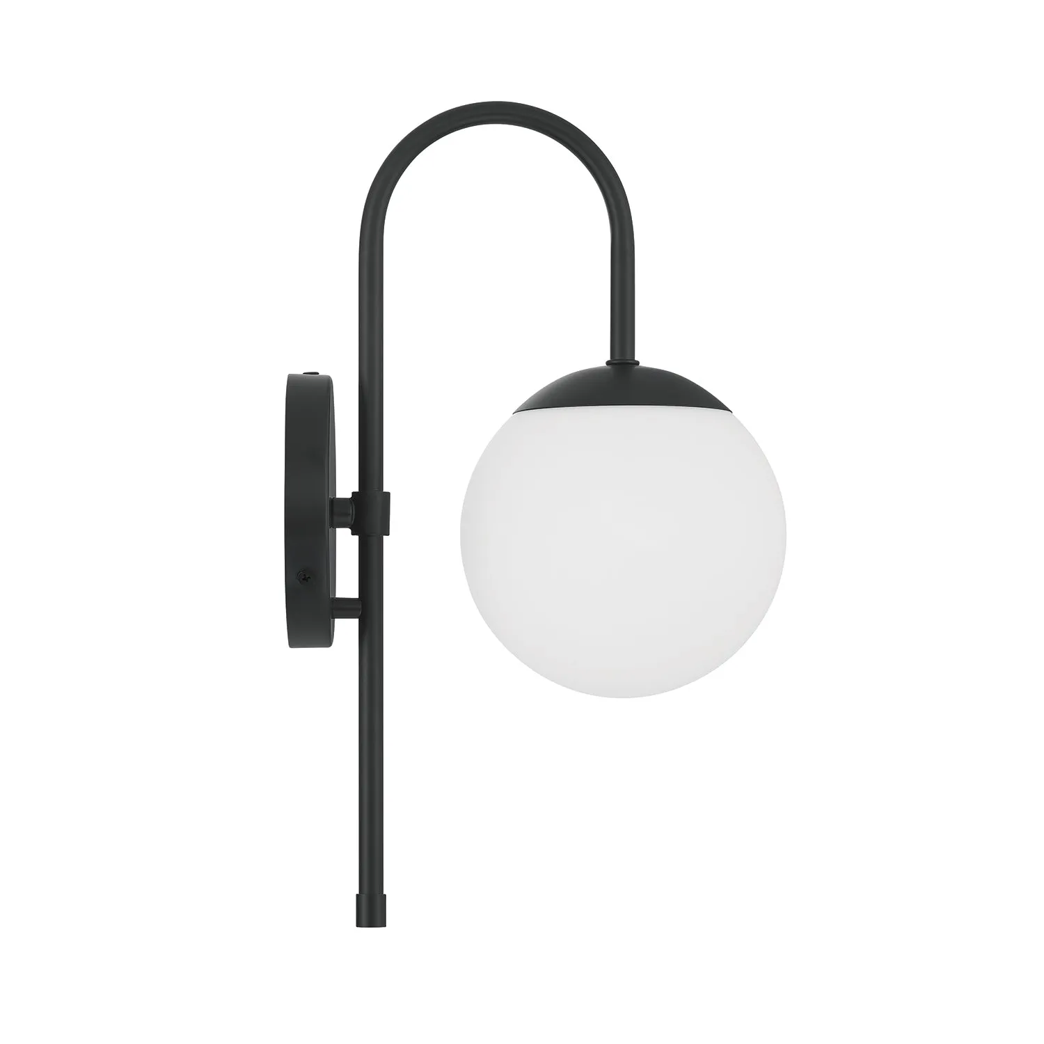 Castell Curved Arm LED Wall Sconce, Matte Black