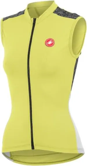 Castelli Scarabocchio Sleeveless FZ Lemon-White