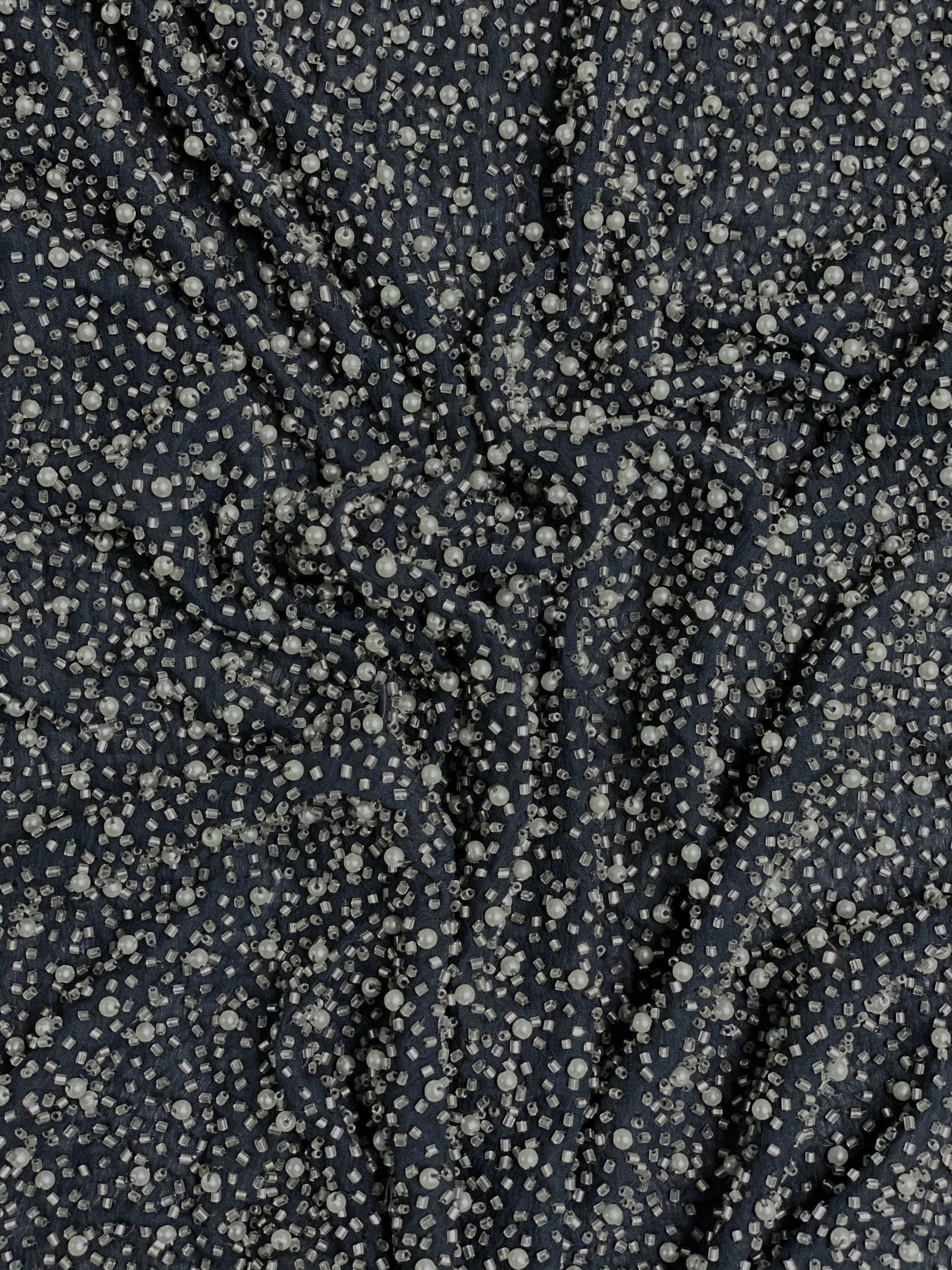 Castlerock Sequin & Beads On Silk Chiffon JEC-011-4A Fabric