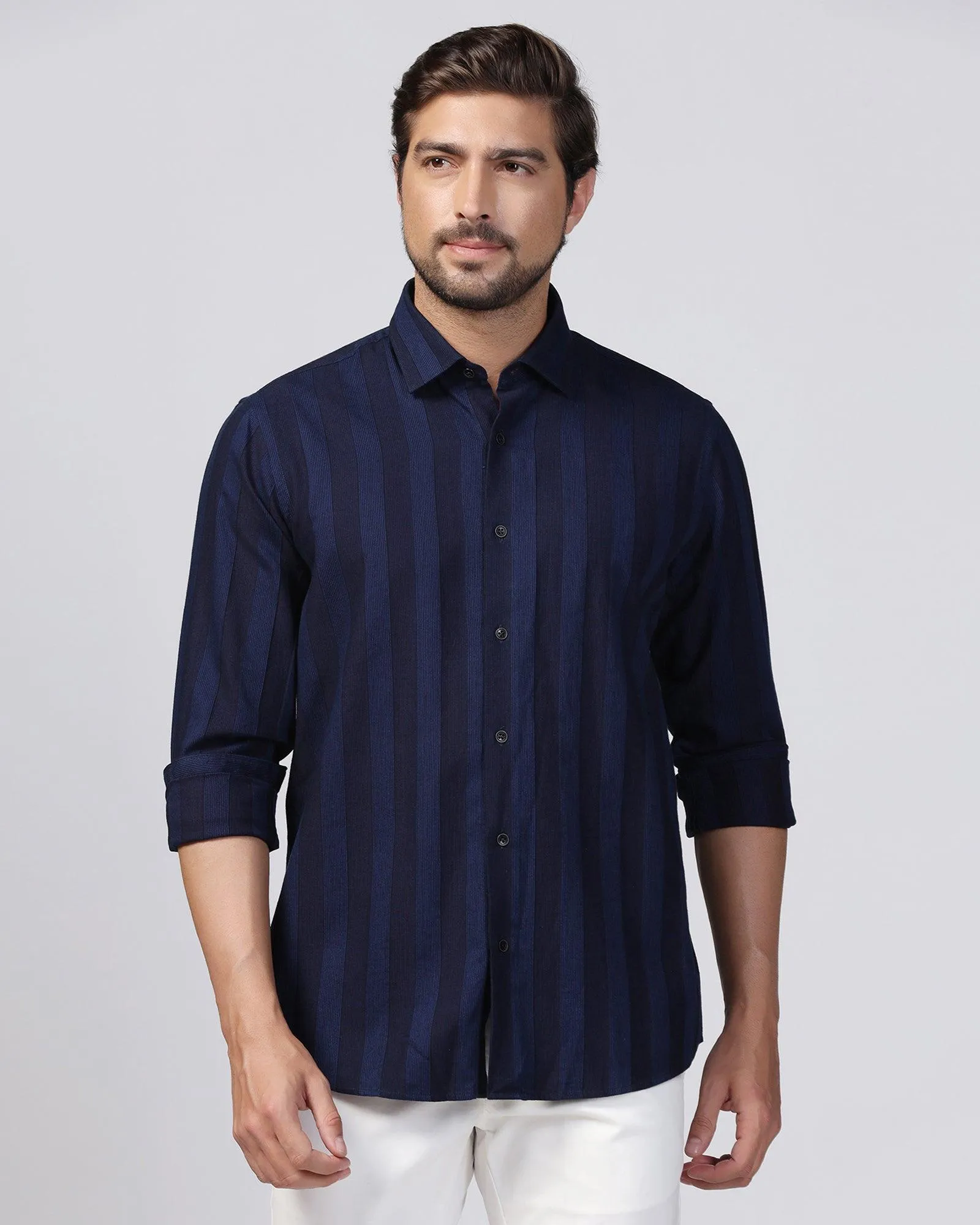 Casual Blue Stripe Shirt - Arlo