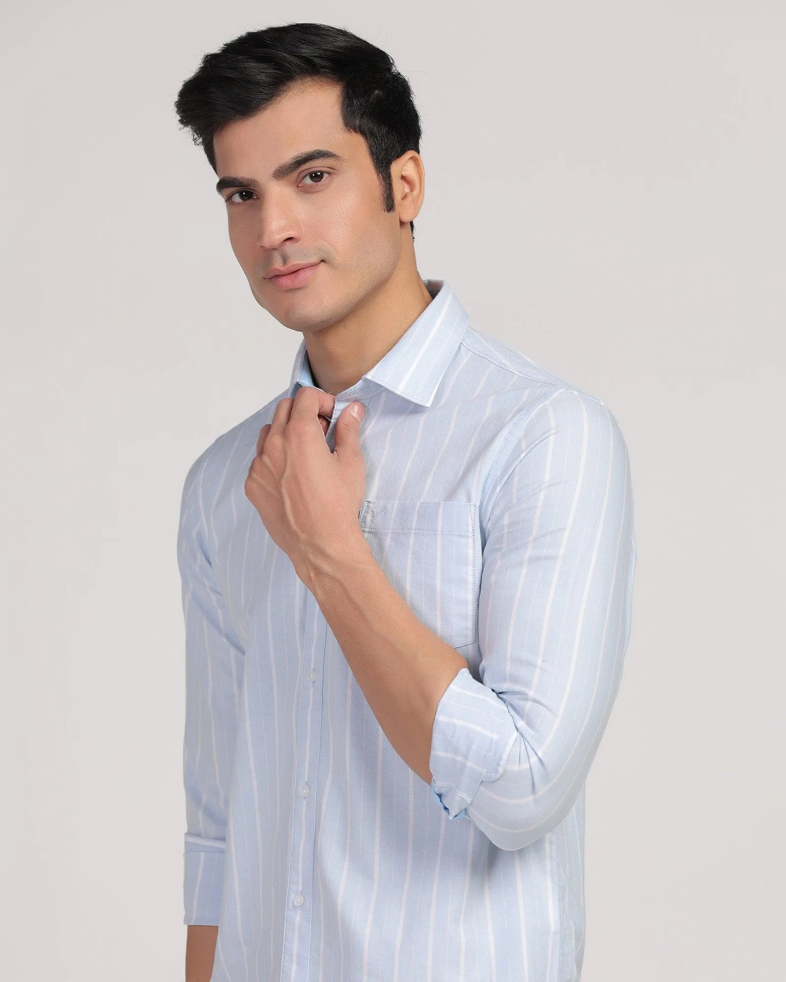 Casual Blue Stripe Shirt - Cooper