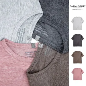 Casual Breathable Blended Short Sleeve T-shirt for Men - Comfort Crewneck Undershirts