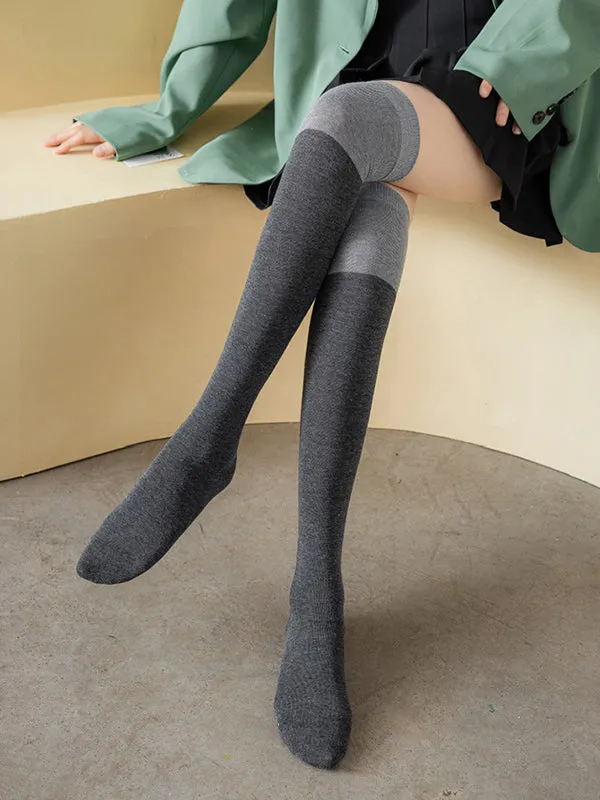 Casual Contrast Color Stockings Accessories