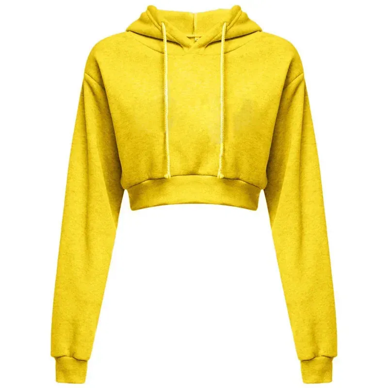 Casual Cropped Short Hooded Pullover