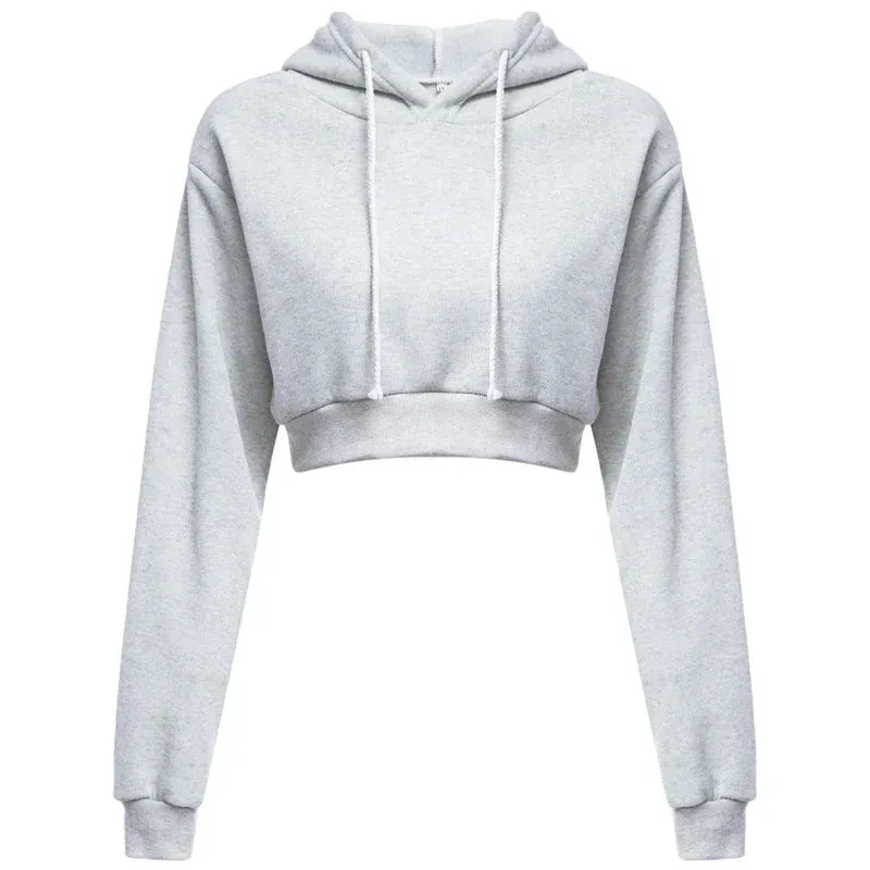 Casual Cropped Short Hooded Pullover