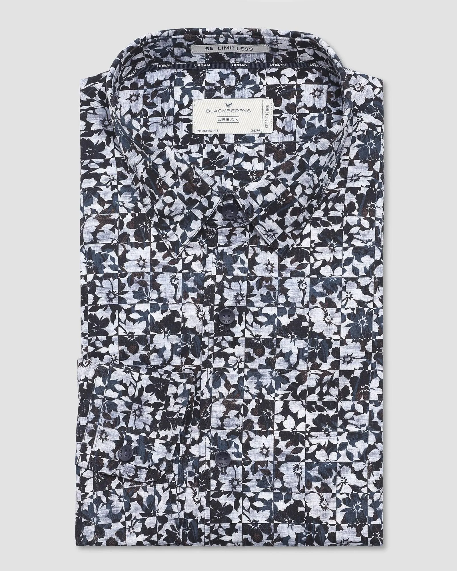 Casual Deep Blue Printed Shirt - Hans