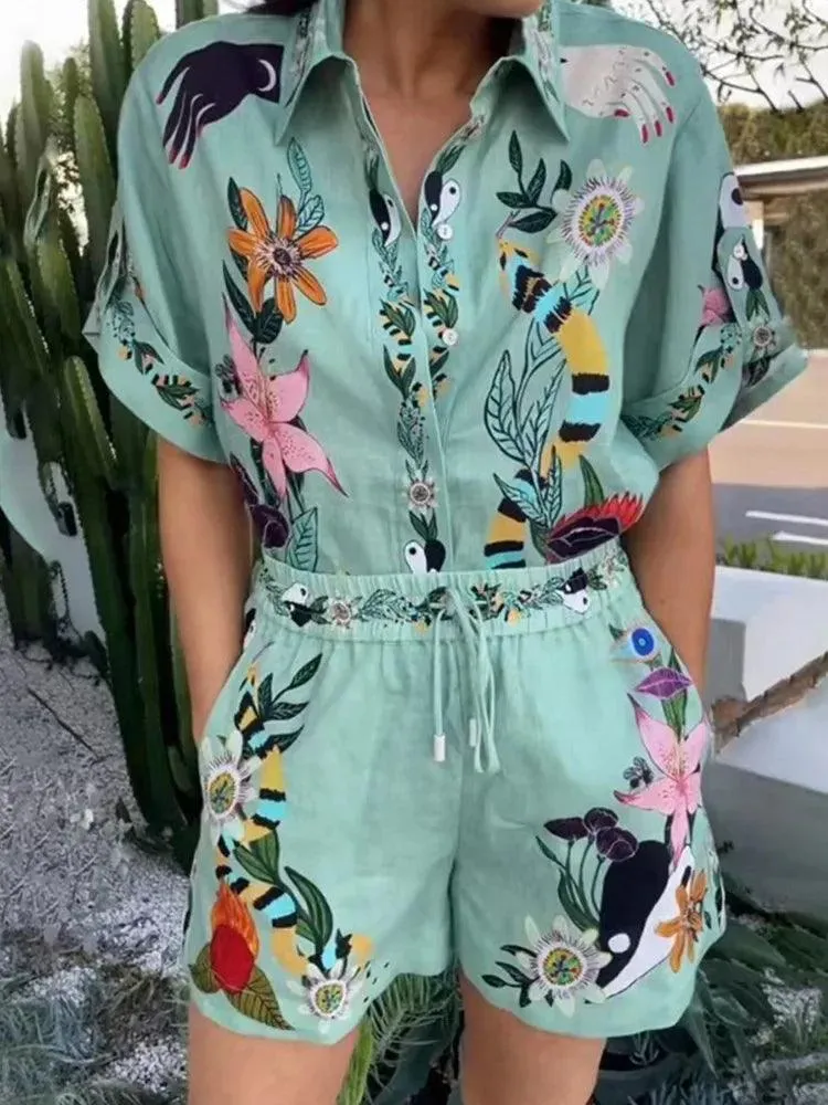 Casual Printed Summer Rompers