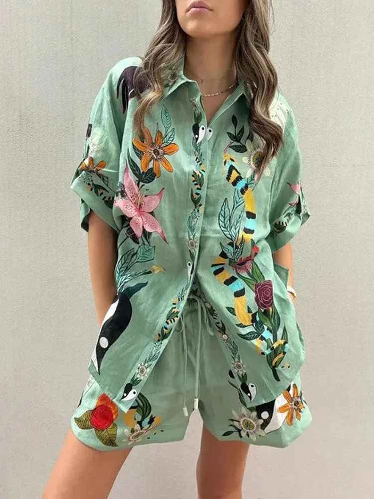 Casual Printed Summer Rompers