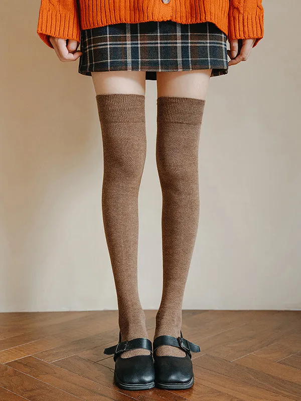 Casual Skinny Leg Solid Color Stockings Accessories