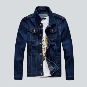 Casual slim men's denim jacket