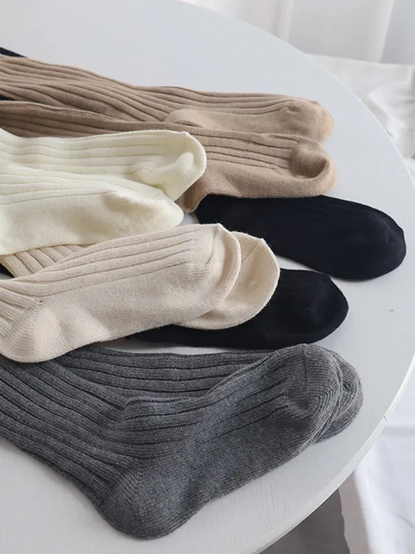 Casual Solid Color Stockings Accessories