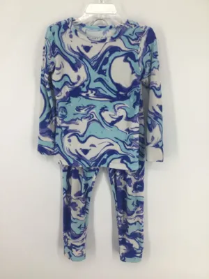 Cat & Jack Child Size 4 Blue Print Pajamas - boys