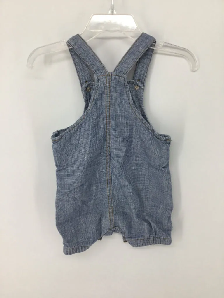 Cat & Jack Child Size 6-9 Months Blue Solid Overalls - boys