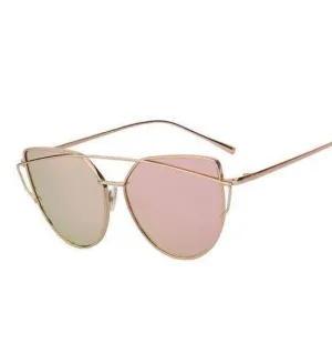 Cat Eye Mirror Shades Sunglasses