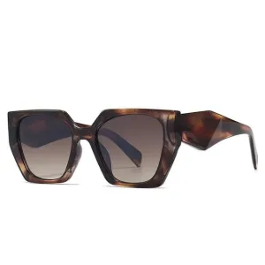 Cat Eye Retro Sunglasses Unisex Brown