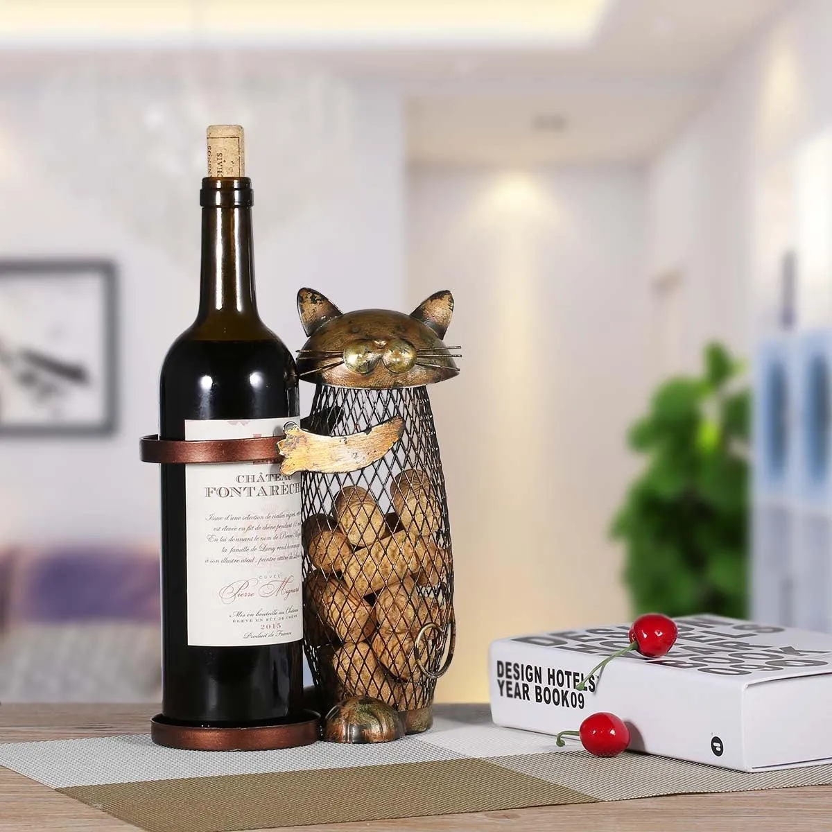 CAT SHAPED WINE HOLDER