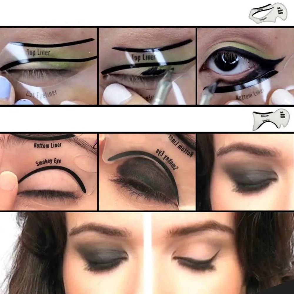 Cat Smokey Eyeliner Stencil For Arrow Eye Shadow Tool Set