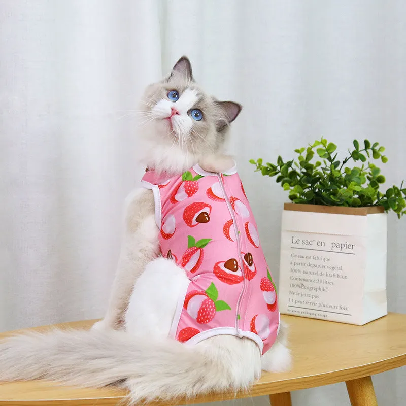 Cat Sterilization Clothes after Surgery Fruit Series Four Seasons Pet Clothes