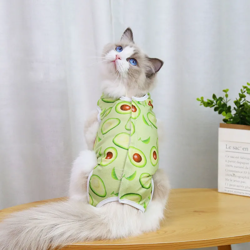 Cat Sterilization Clothes after Surgery Fruit Series Four Seasons Pet Clothes