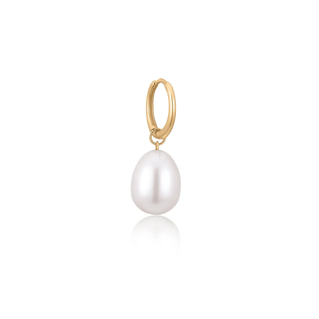 CATERINA | Dangle Pearl Huggie