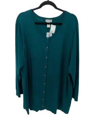 Catherines Women Size 2X Teal New With Tags CD LS Blouse