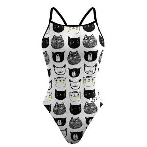 Caturday Skinny Strap Swimsuit