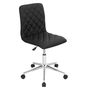 Caviar Contemporary Adjustable Office Chair in Black Faux Leather by LumiSource