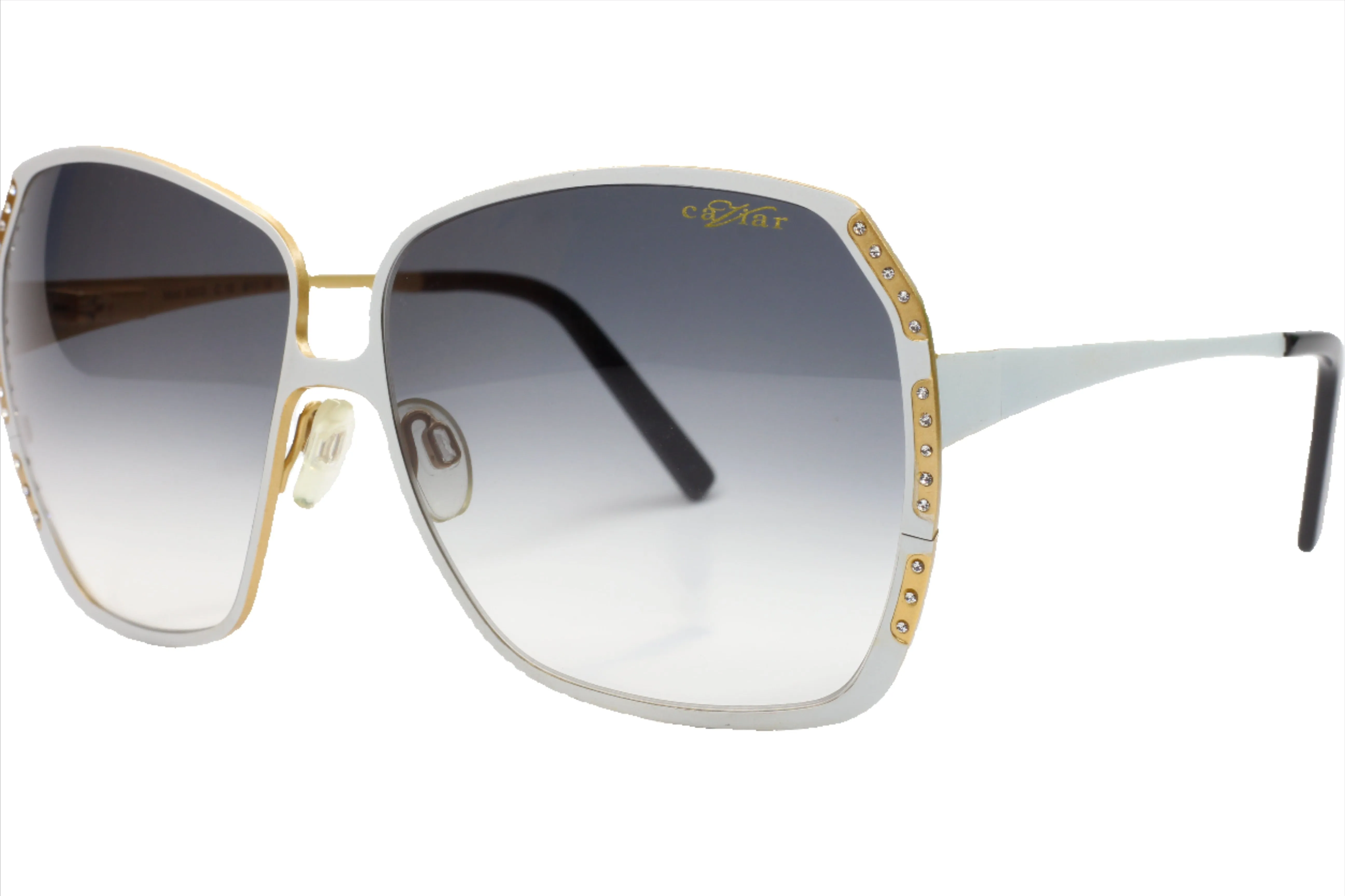 Caviar M5003 C24 White Gold Crystals Luxury Italy Sunglasses -Wo