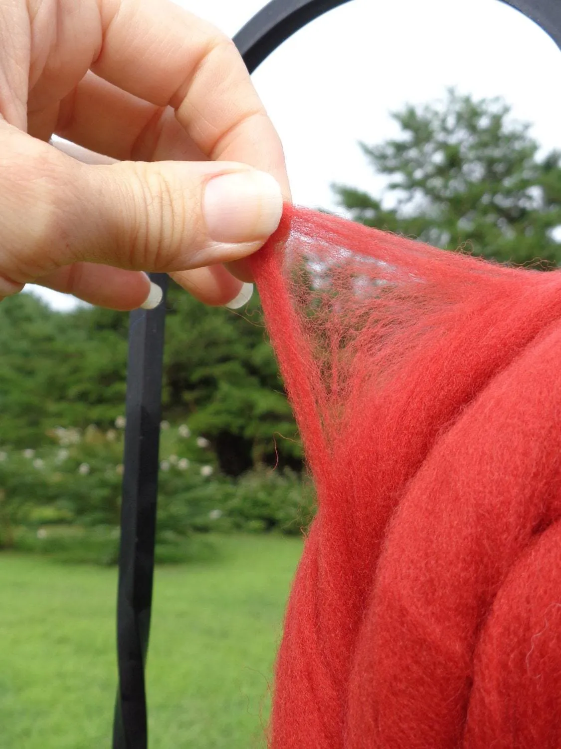 Cayenne Red Wool Top Roving - Spin into Yarn, Needle Felt wet felt all Crafts